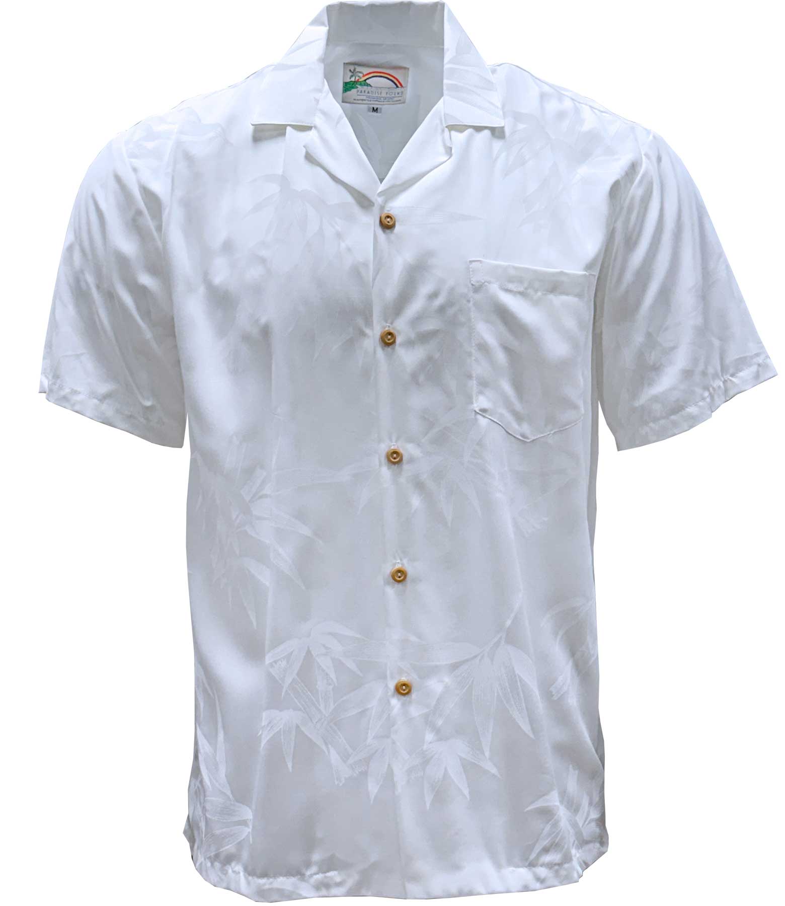 Paradise Found Bamboo - White | Aloha Shirt Shop