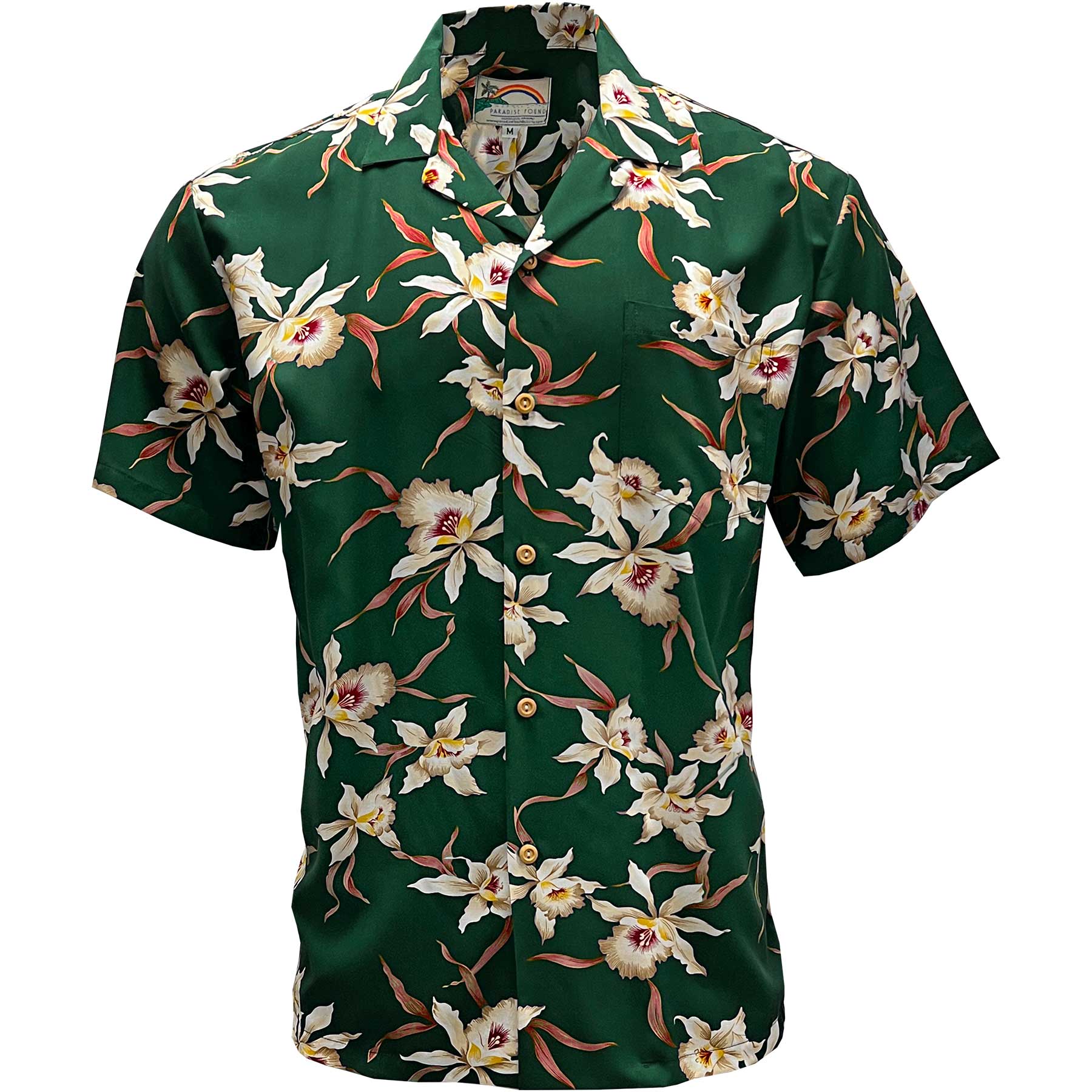 Paradise Found Star Orchid Rainforest Aloha Shirt Shop