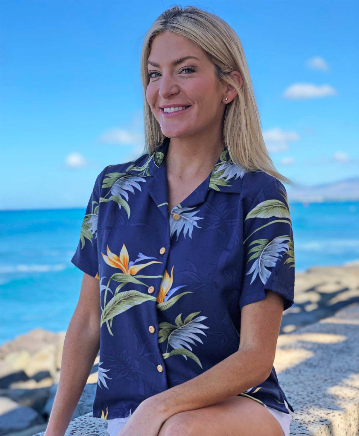 Hawaiian Print Blouses