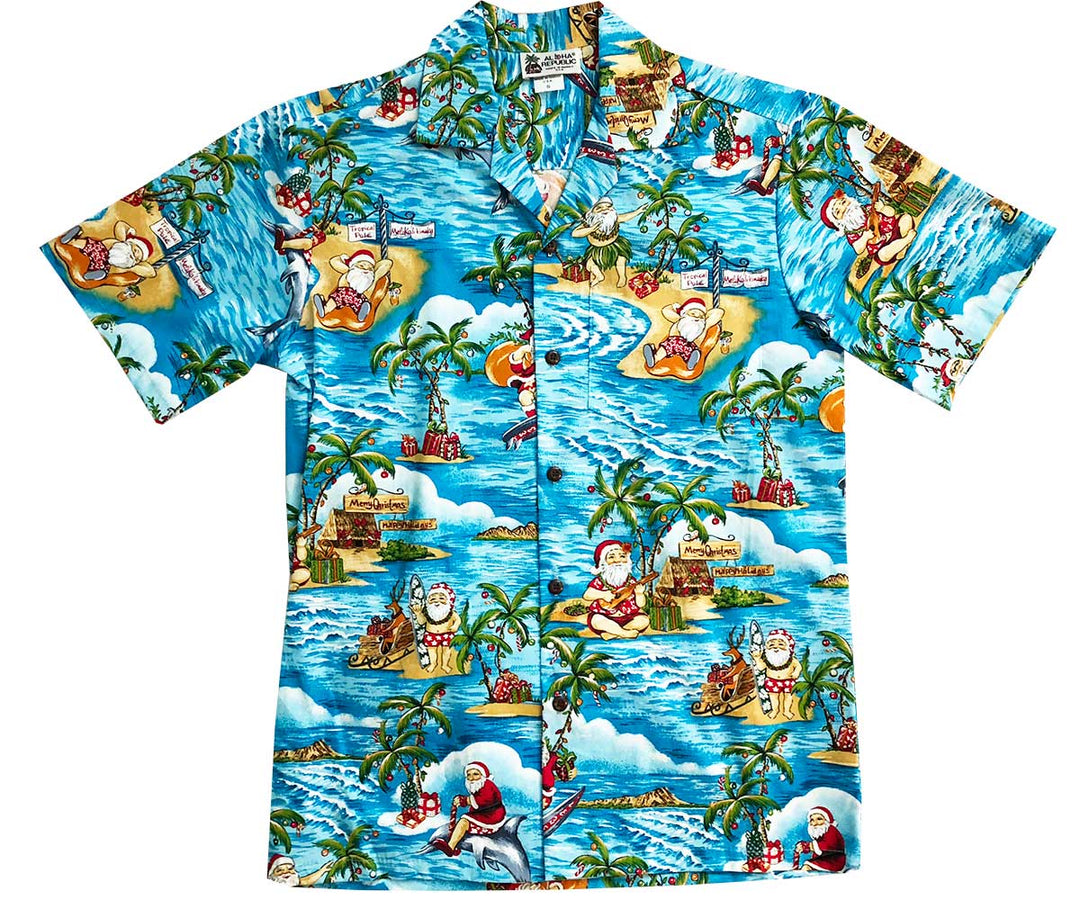 Santa Goes to Hawaii - Blue