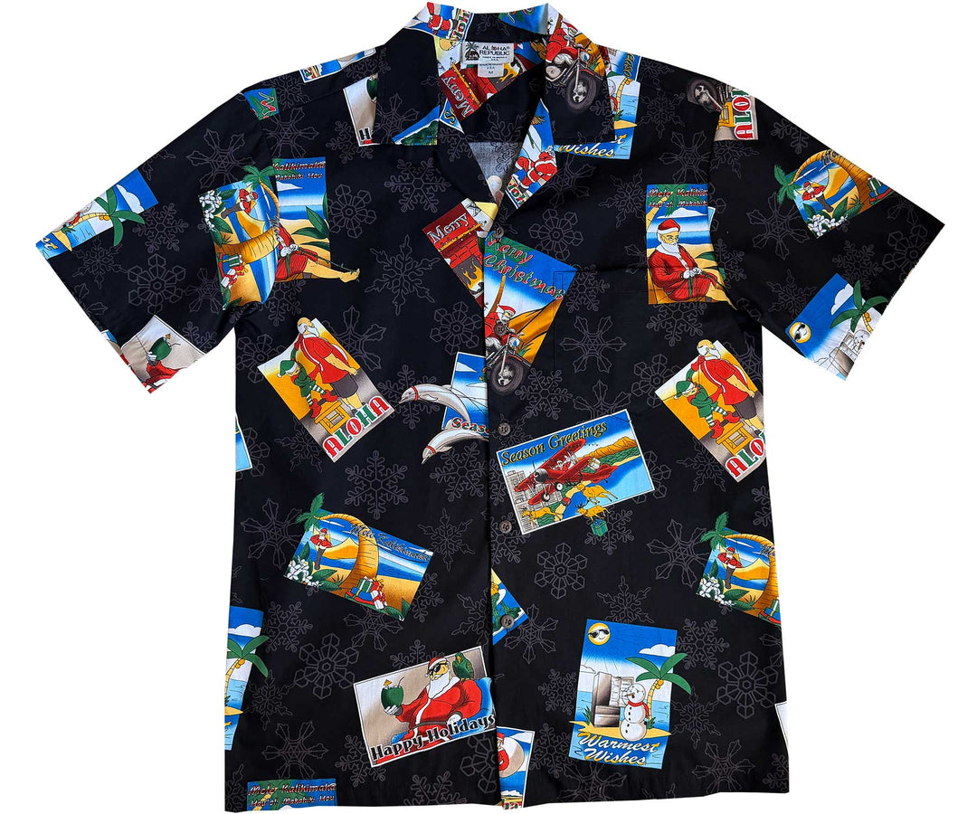 Hawaii Christmas Greetings - Black