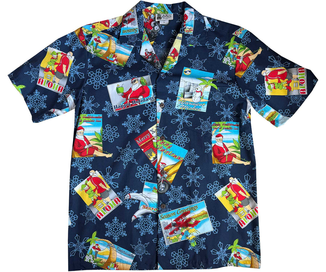 Hawaii Christmas Greetings - Navy