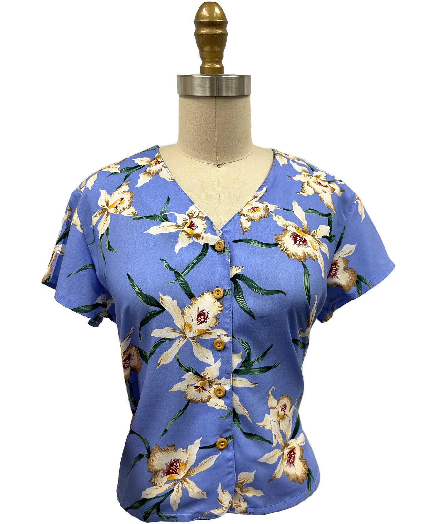 Star Orchid Periwinkle V-Neck Top