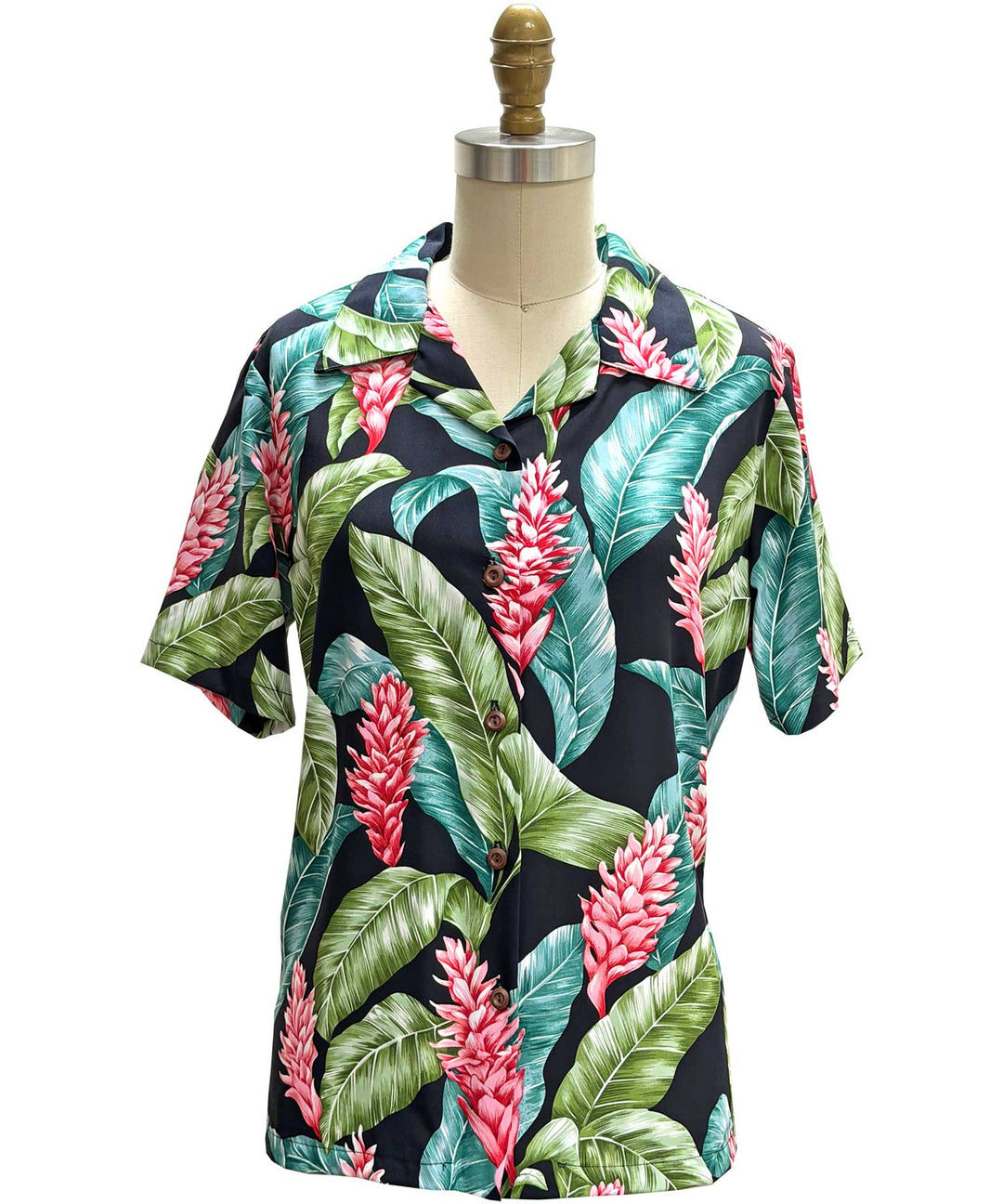 Ladies Red Ginger Camp Shirt - Black