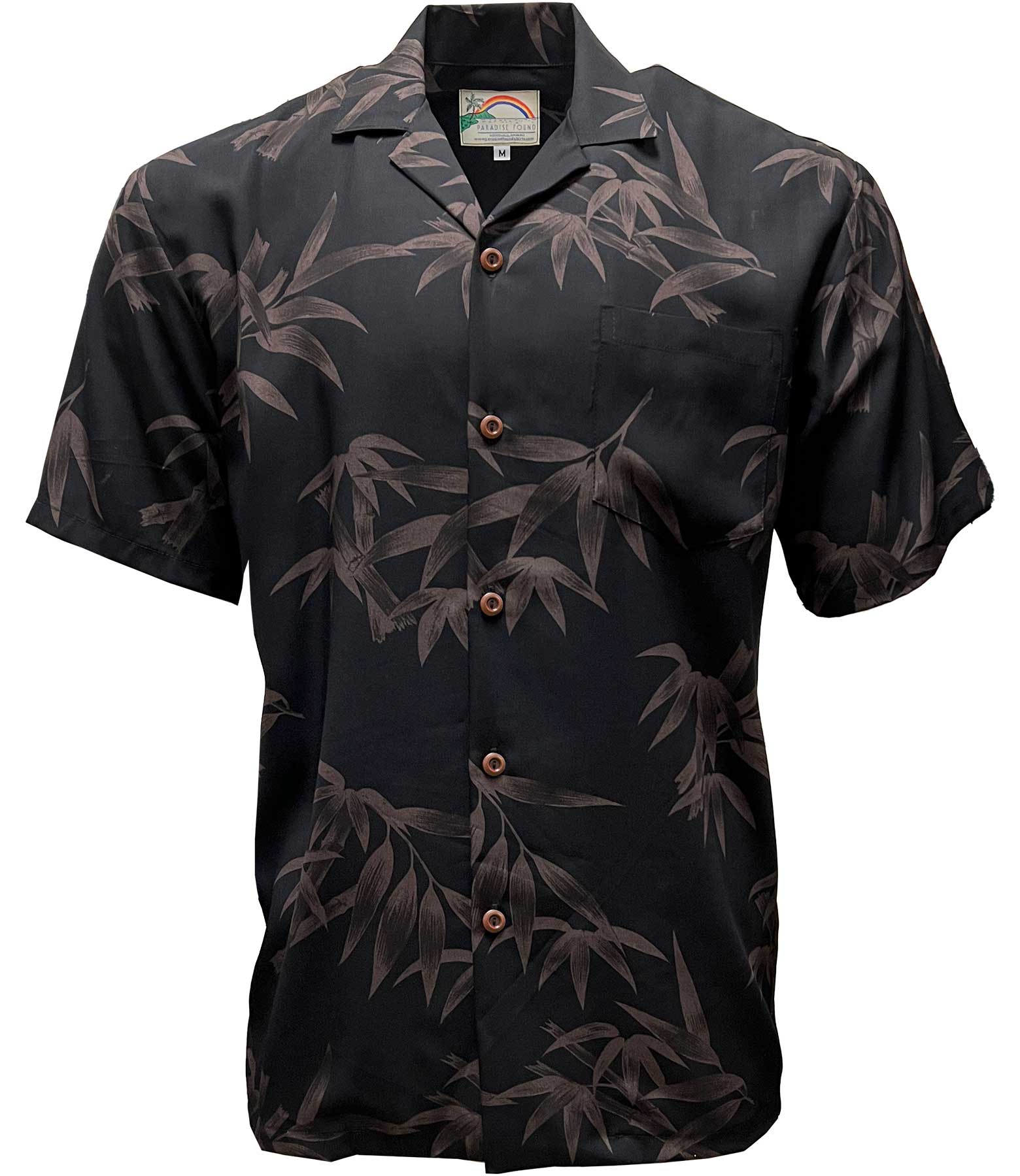 Paradise Found Bamboo - Black | Aloha Shirt Shop