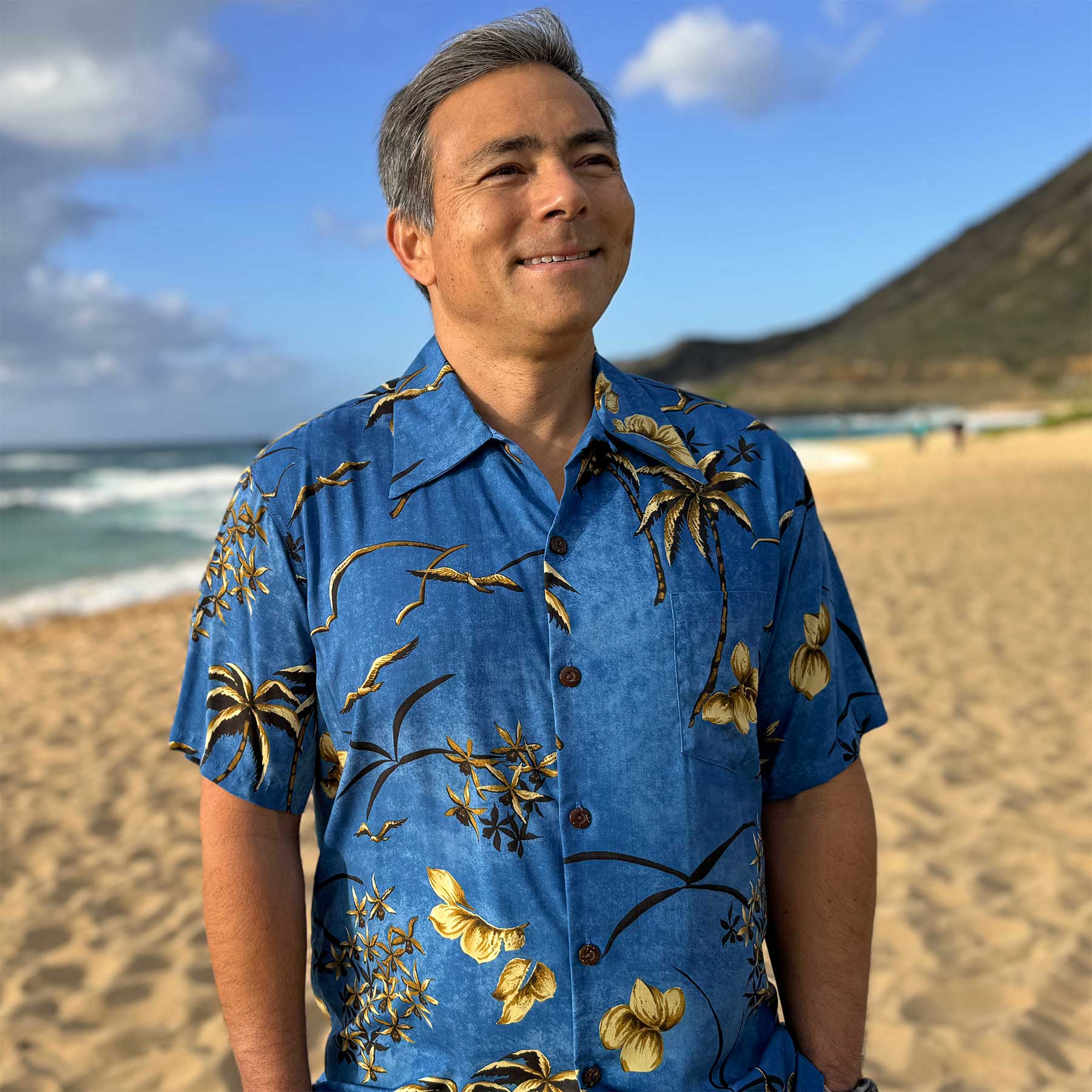 Retro Oasis Aloha Shirt by Diamond Head Sportswear - Made in Hawaii