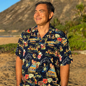 New Arrivals - Santa's Surf Shop Christmas Aloha Shirts by Paradise Found