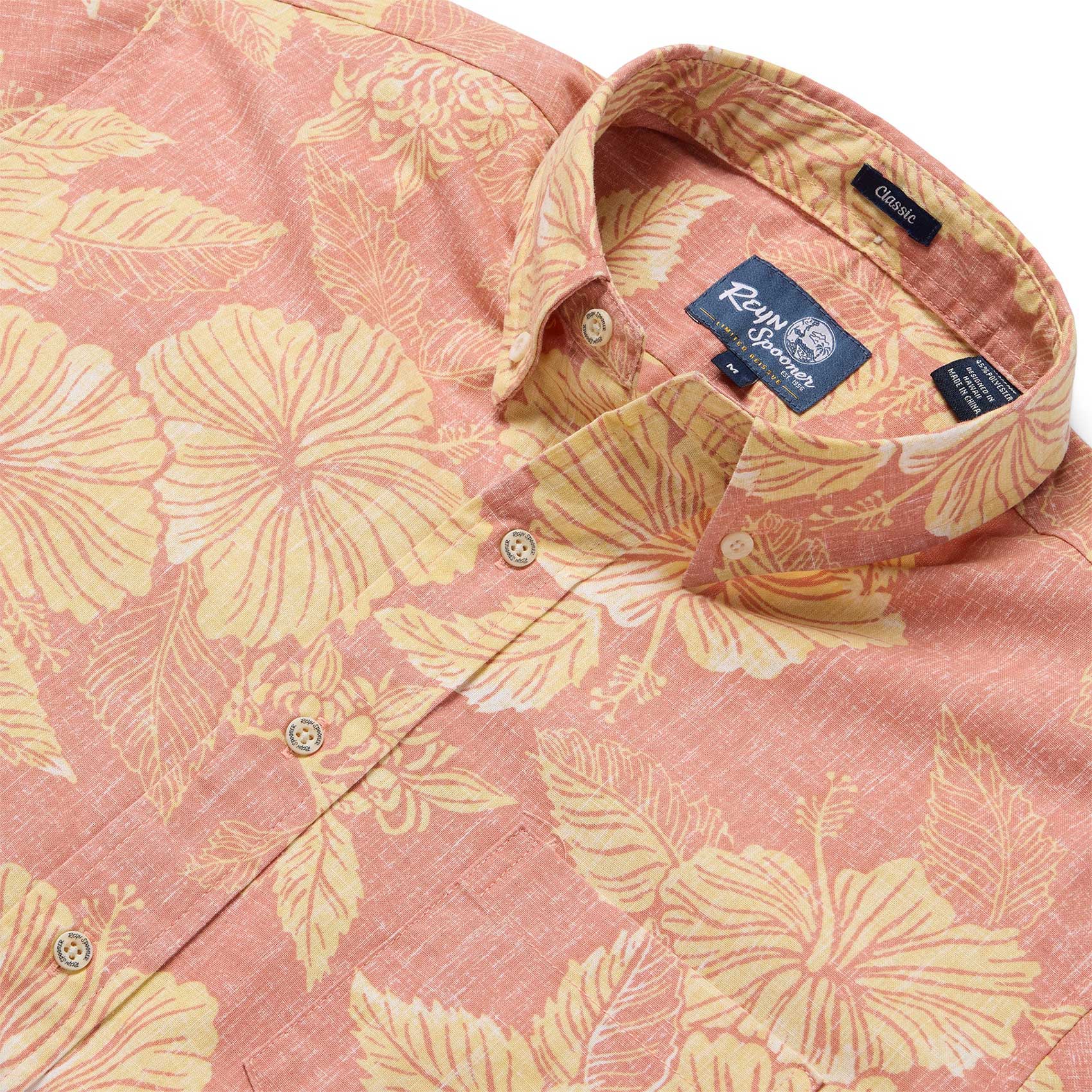 Reyn Spooner - Aloha Biscus Faded Amber | Aloha Shirt Shop