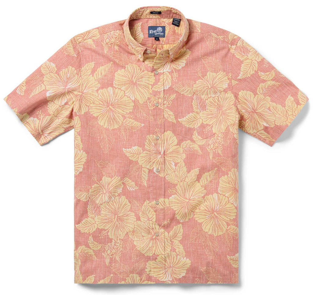 Reyn Spooner - Aloha Biscus Faded Amber | Aloha Shirt Shop