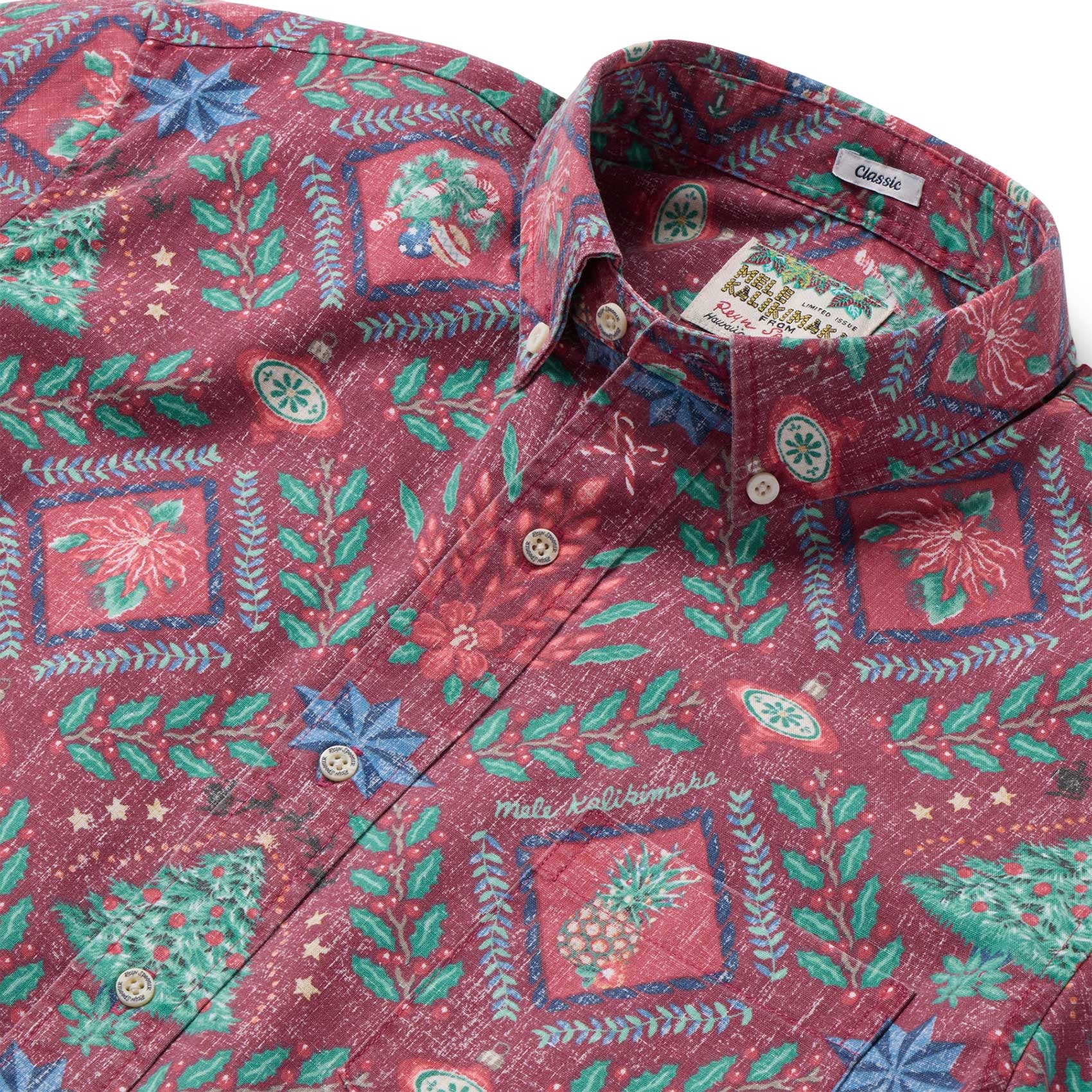 Reyn Spooner - Hawaiian Christmas 2025 - Holiday Red | Aloha Shirt