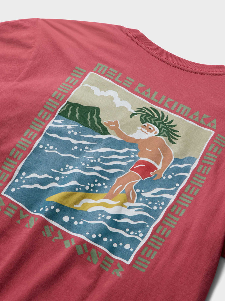Holiday Shaka Rider Graphic Tee - Red