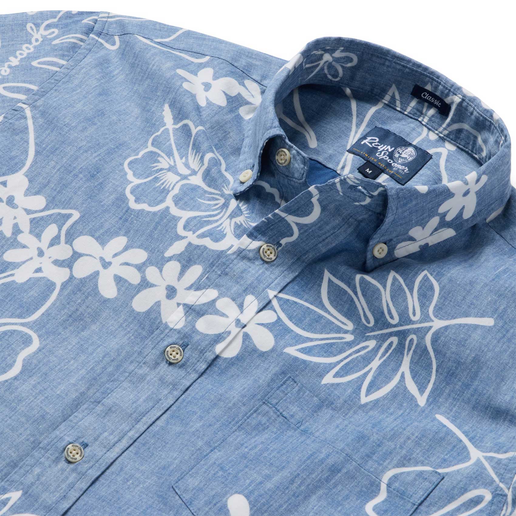 Reyn Spooner - Old School Reyns - Moonlight Blue | Aloha Shirt Shop