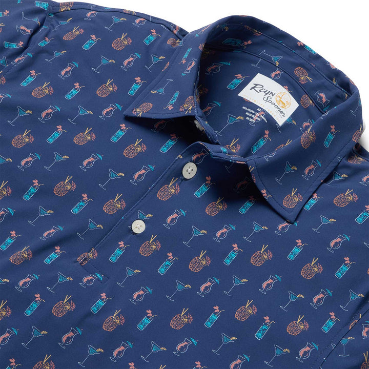 Blue Hawaii Performance Polo - Indigo