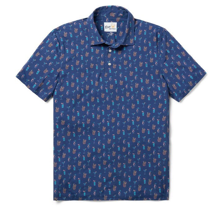 Blue Hawaii Performance Polo - Indigo