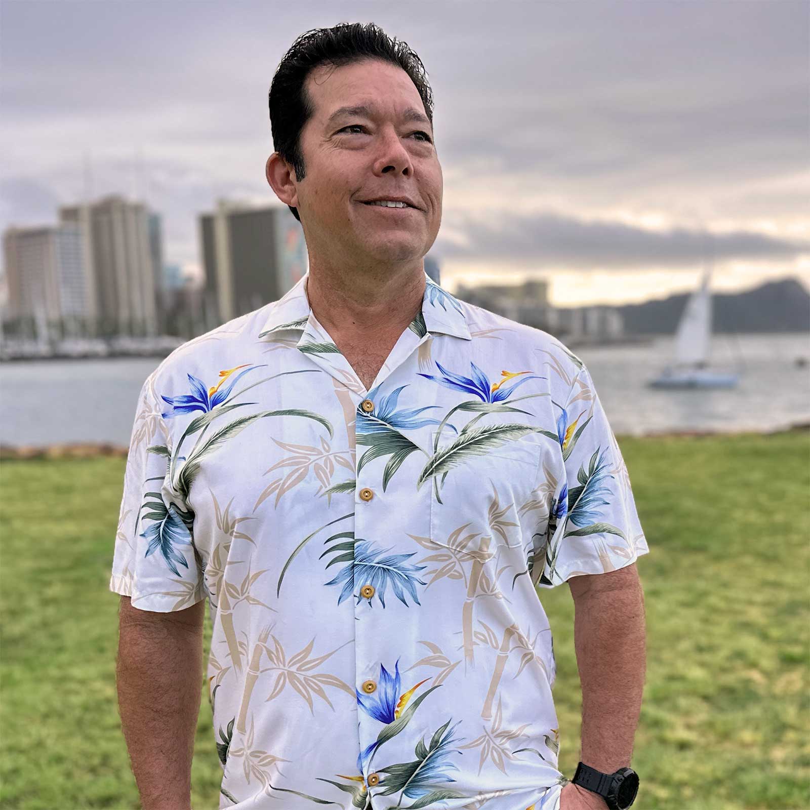 Paradise Found Bamboo Paradise - Cream | Aloha Shirt Shop