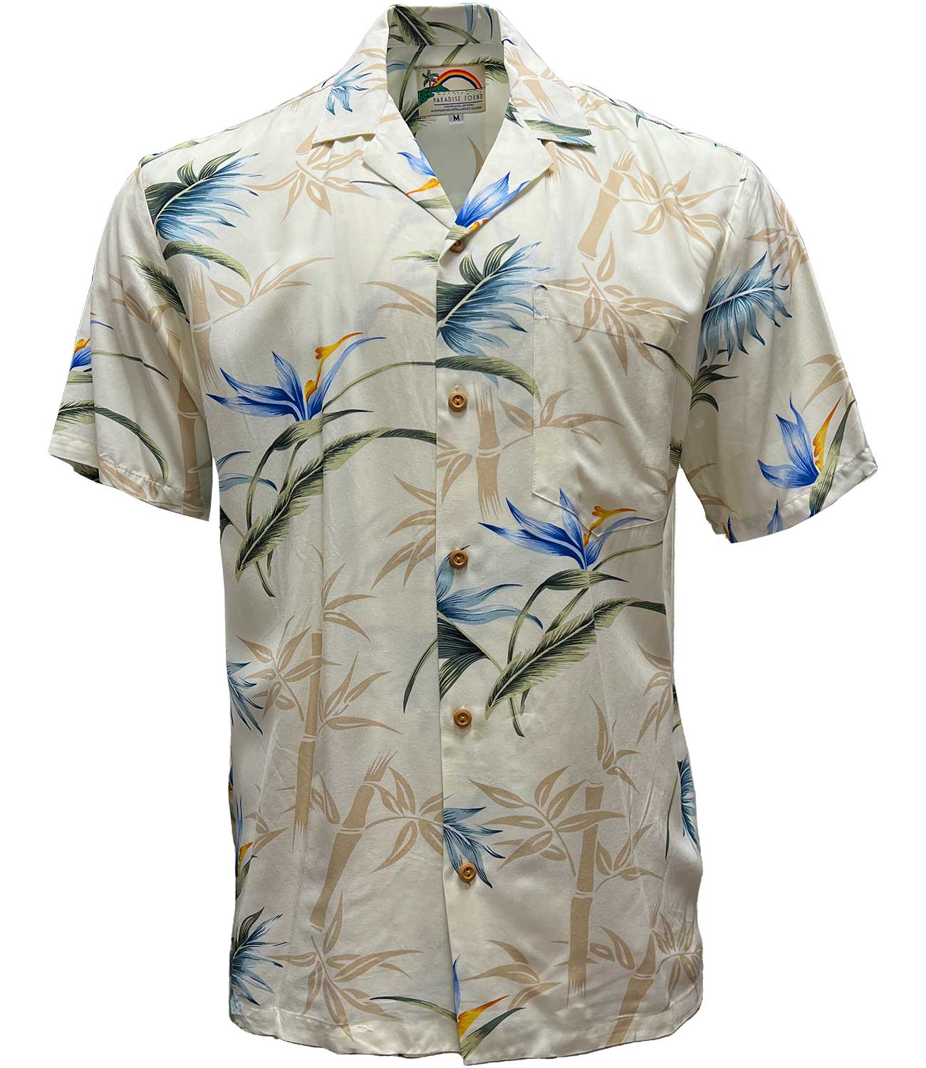 Paradise Found Aloha Shirt - Bamboo Paradise Cream
