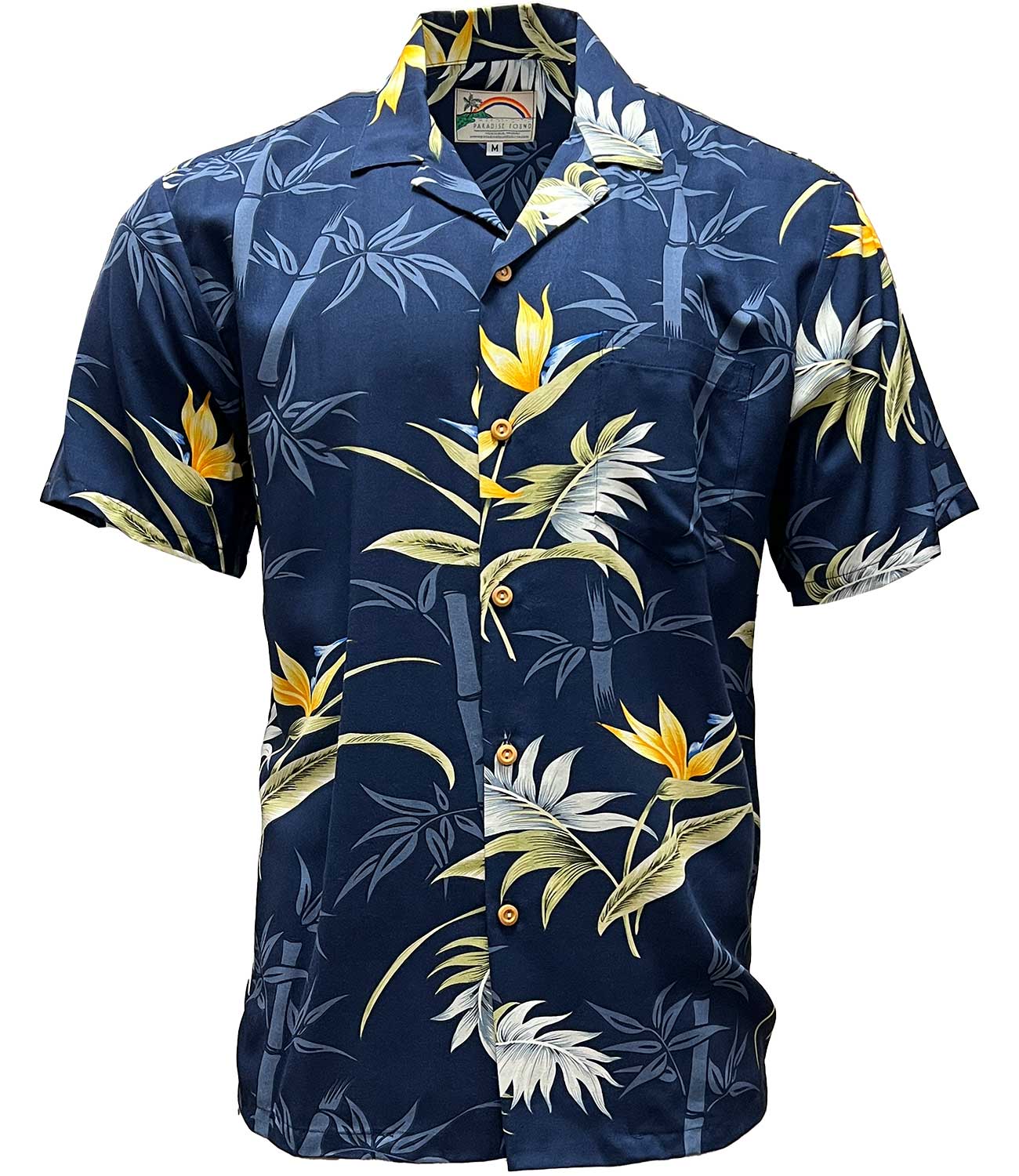 Paradise Found Aloha Shirt - Bamboo Paradise Navy