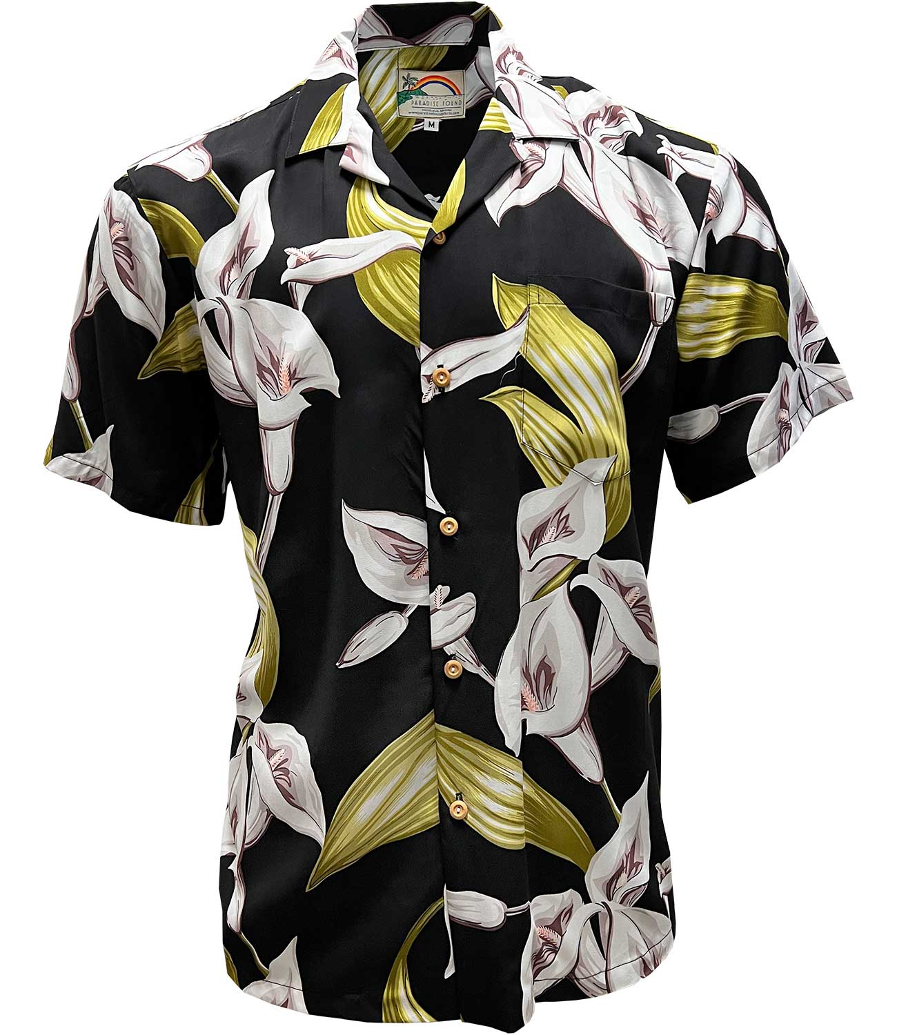 Calla Lily Black Aloha Shirt worn on Magnum PI