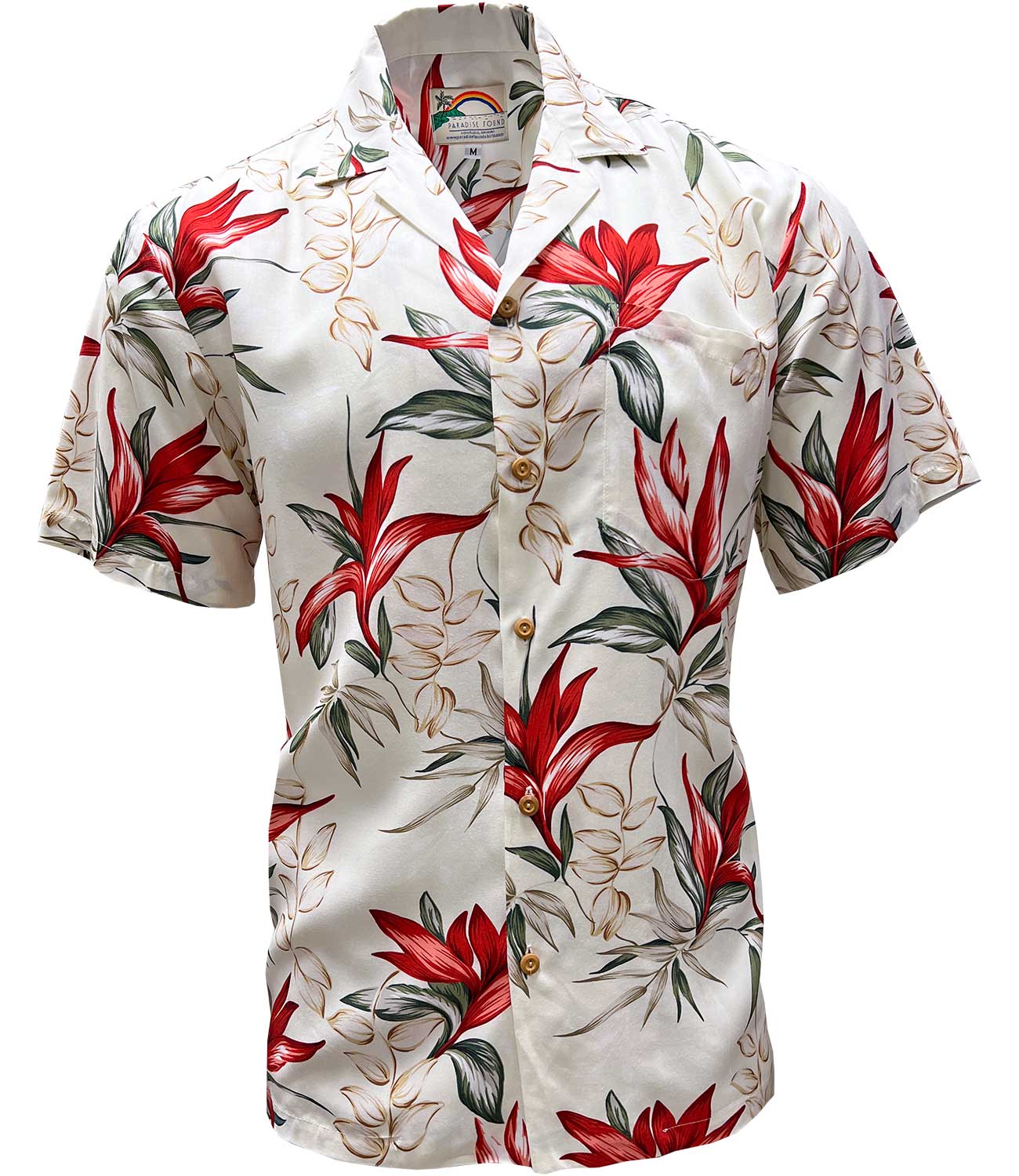 Paradise Found - Heliconia Paradise Cream Hawaiian Shirt