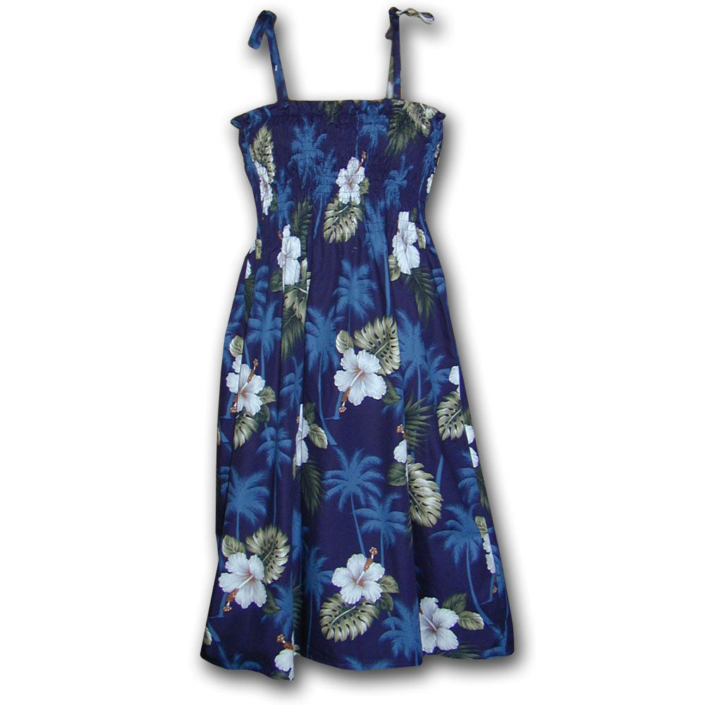 Hibiscus Islands Navy Spaghetti Tube Dress – Aloha Shirt Shop