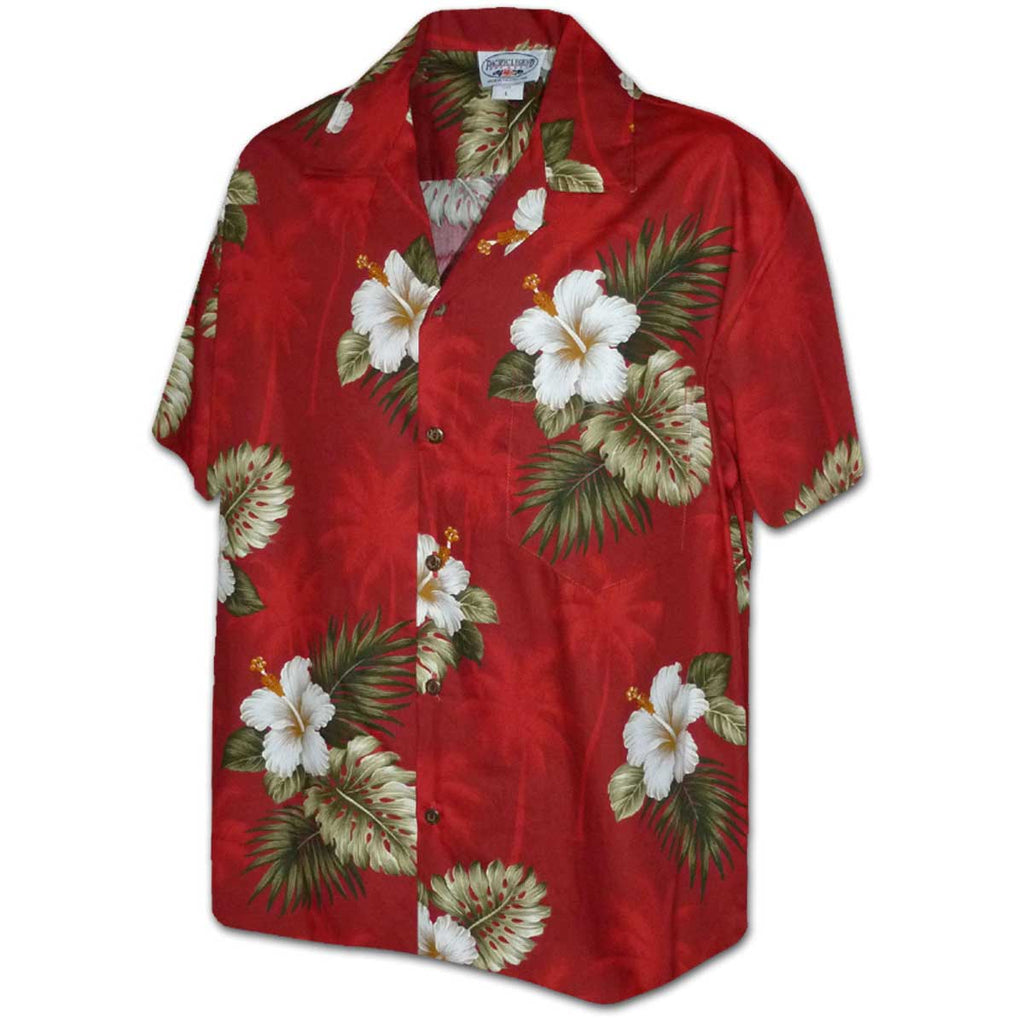 Hibiscus Islands - Red – Aloha Shirt Shop