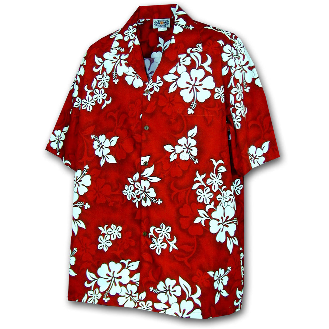 Pacific Legend Hibiscus Red | Aloha Shirt Shop