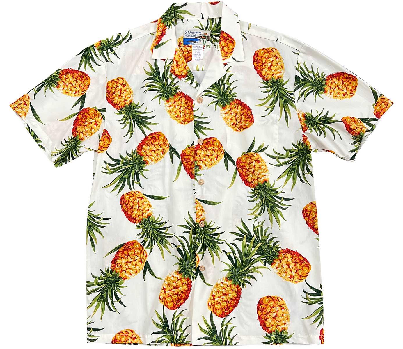 Waimea Casuals Maui Gold White | Aloha Shirt Shop